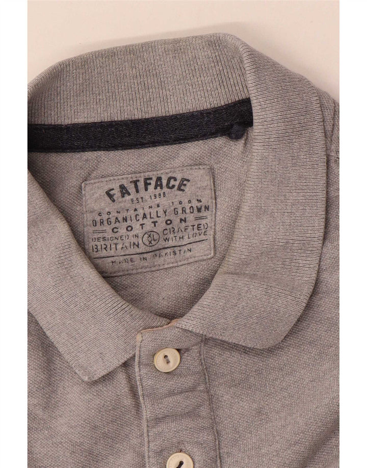 Camisa polo masculina Fat Face 2XL algodão cinza