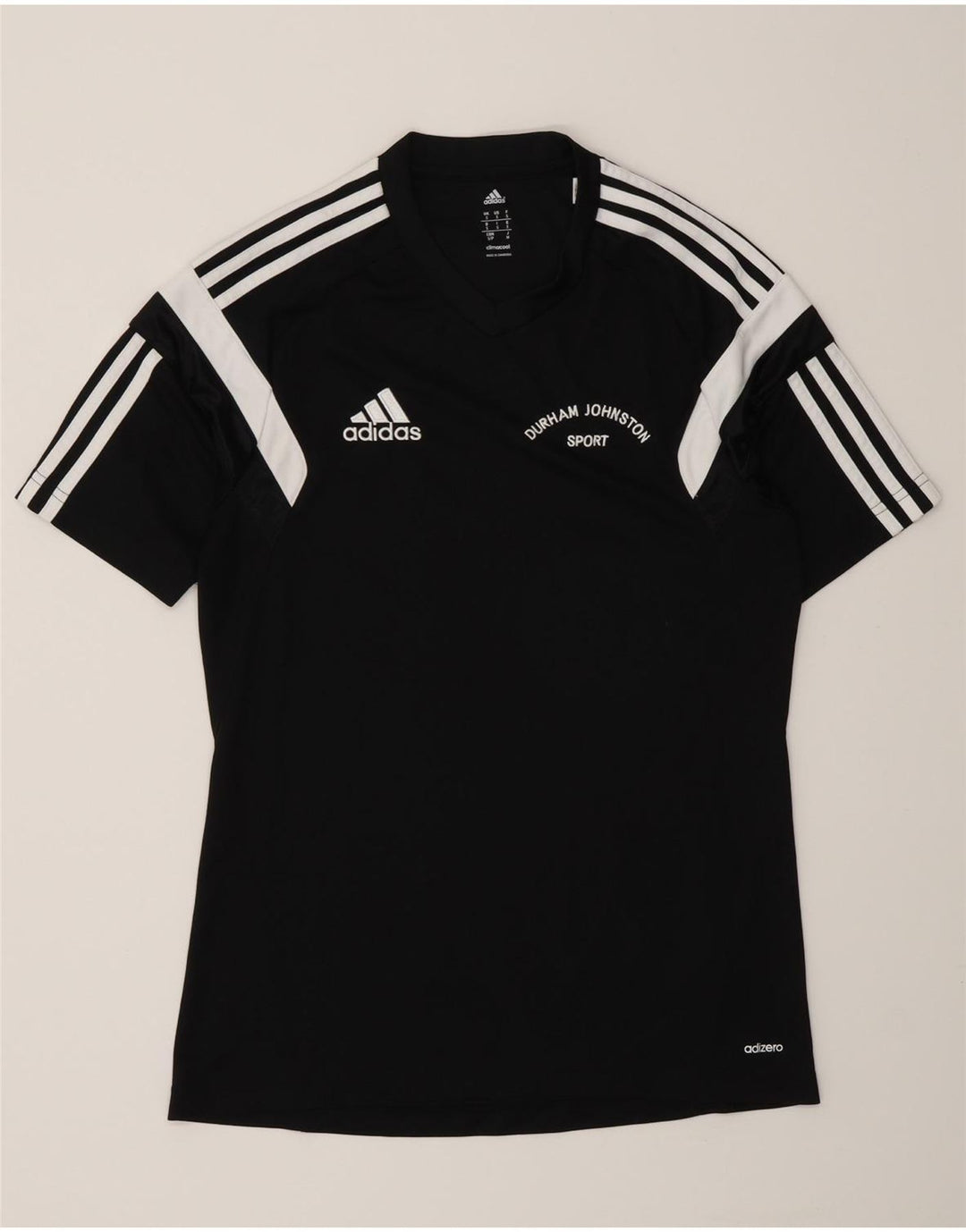 Adidas Mens Durham Graphic T-Shirt Top Pequeno Preto Colorblock Poliéster
