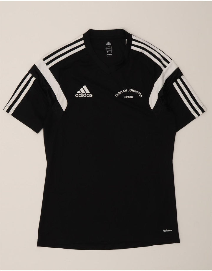 Adidas Mens Durham Graphic T-Shirt Top Pequeno Preto Colorblock Poliéster