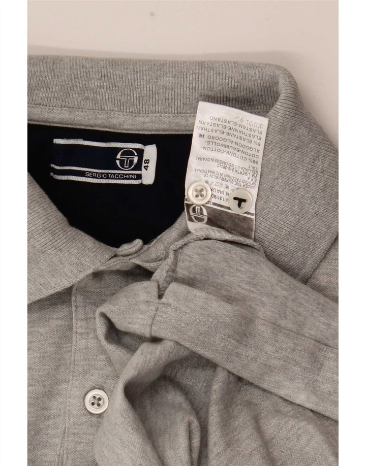 Camisa polo masculina Sergio Tacchini IT 48 algodão cinza pequeno