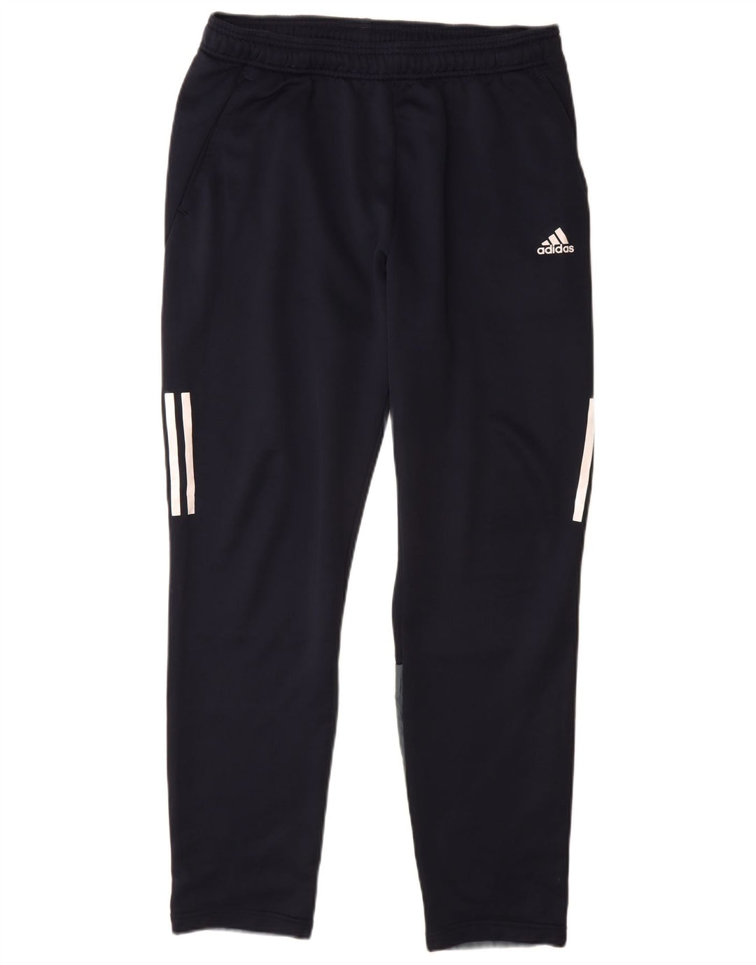 Calça de treino masculina Adidas grande azul marinho colorblock poliéster
