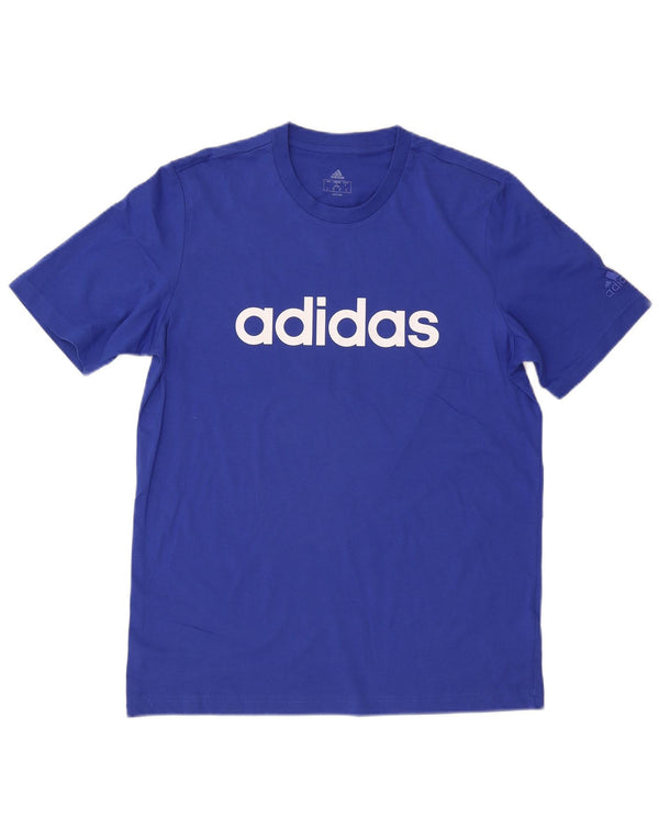 Adidas Mens Graphic T-Shirt Top Médio Algodão Azul