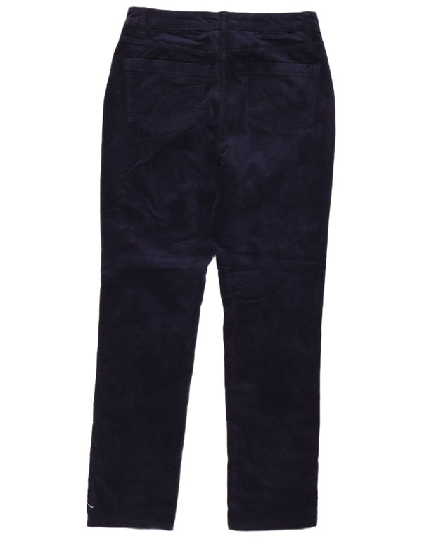 Crew Clothing Calça feminina casual slim UK 12 Médio W30 L30 Azul marinho