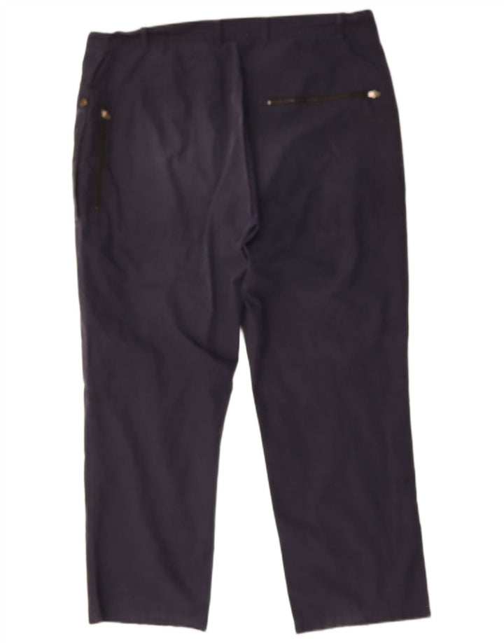 Calça casual reta masculina ROHAN W38 L28 algodão azul marinho
