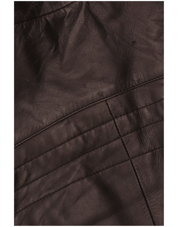 Jaqueta masculina de couro VINTAGE IT 54 2XL couro preto