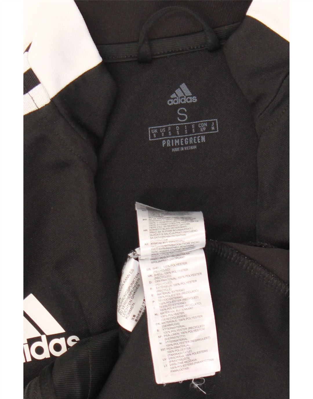 Adidas masculino Aeroready Graphic Tracksuit Top jaqueta pequena preta colorblock