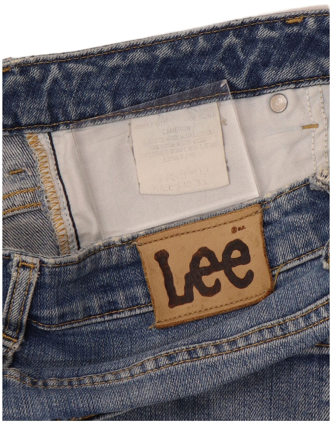 LEE Feminino Cameron Straight Jeans W30 L33 Azul Algodão