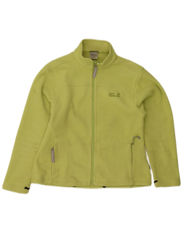 Jaqueta de lã feminina Jack Wolfskin Reino Unido 18/20 XL verde poliéster esportivo