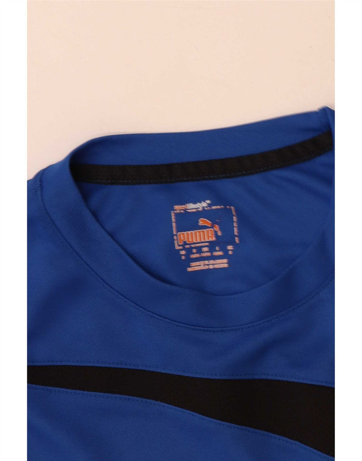 Puma Camiseta Masculina Top Pequeno Azul Colorblock