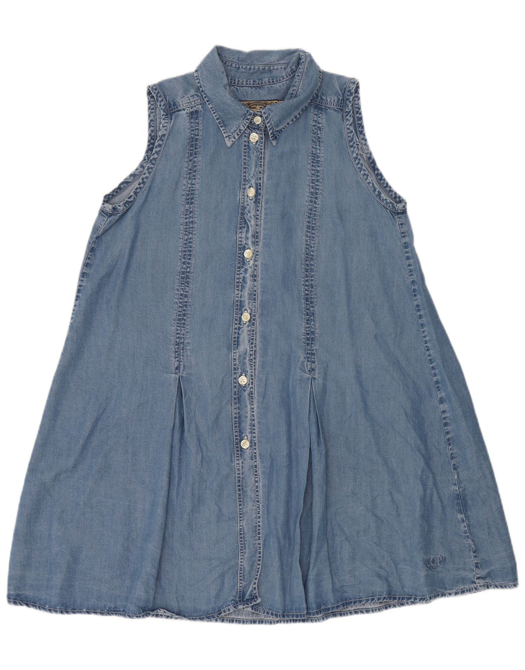 Vestido jeans feminino sem mangas Joop Reino Unido 14 azul médio Lyocell