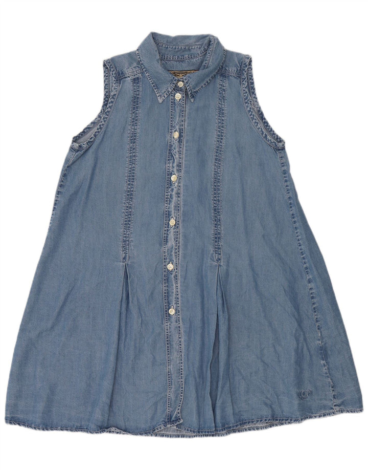 Vestido jeans feminino sem mangas Joop Reino Unido 14 azul médio Lyocell