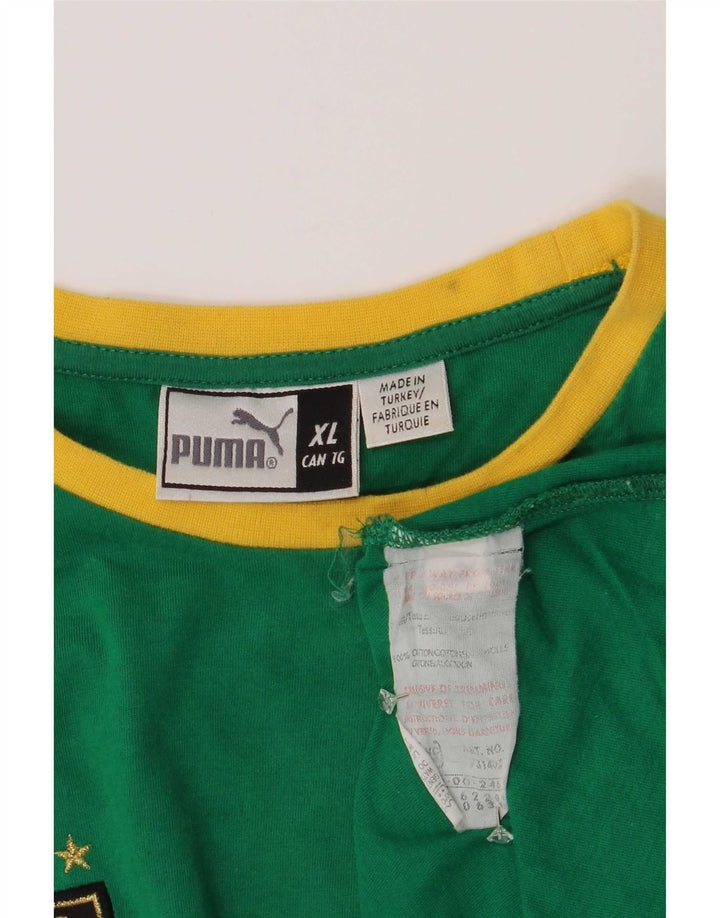 Puma Mens Graphic Vest Top XL Verde Algodão