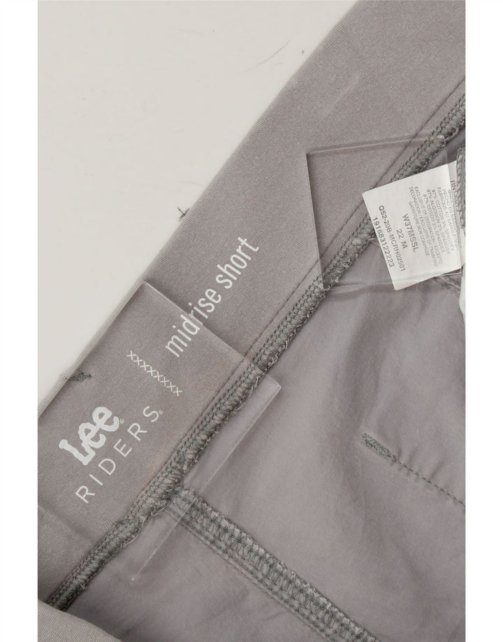 LEE Womens Riders Mid Rise Chino Shorts W37 XL Grey Cotton Vintage Lee and Second-Hand Lee from Messina Hembry 