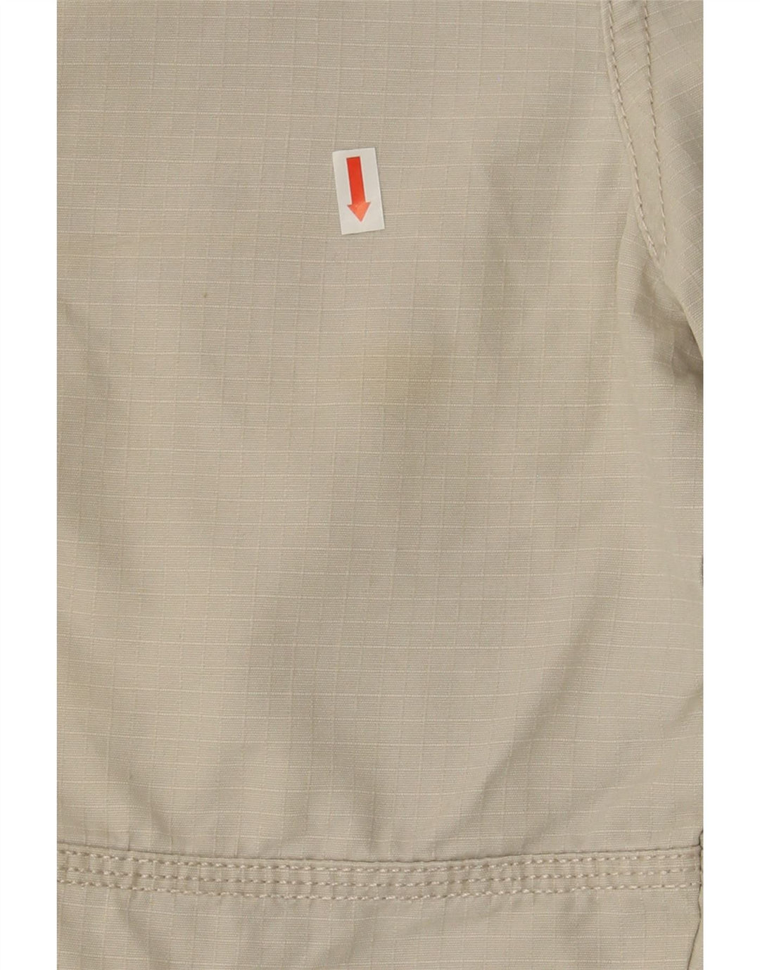 EDDIE BAUER Mens Cargo Shorts W38 XL Beige Pinstripe Cotton Vintage Eddie Bauer and Second-Hand Eddie Bauer from Messina Hembry 