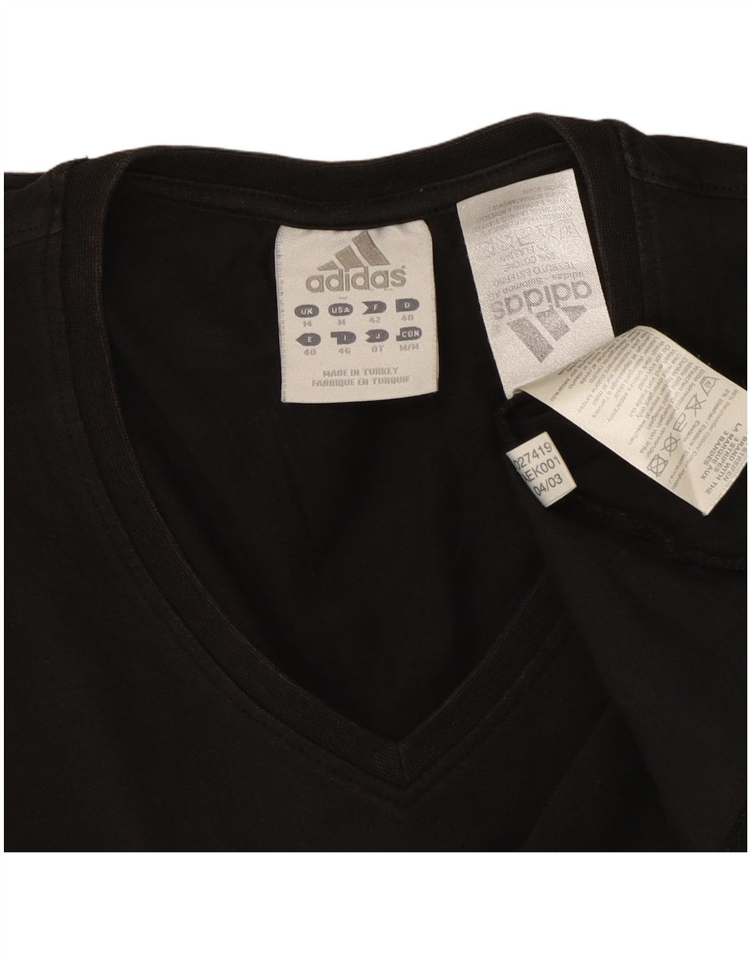 Camiseta Adidas Feminina Crop Graphic Top UK 14 Médio Algodão Preto