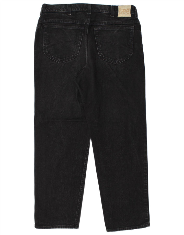 Jeans cônicos masculinos LEE W36 L30 algodão preto