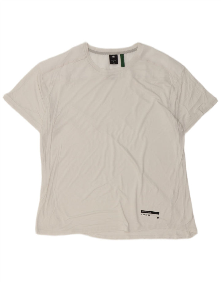 Camiseta masculina G-Star Top grande branco