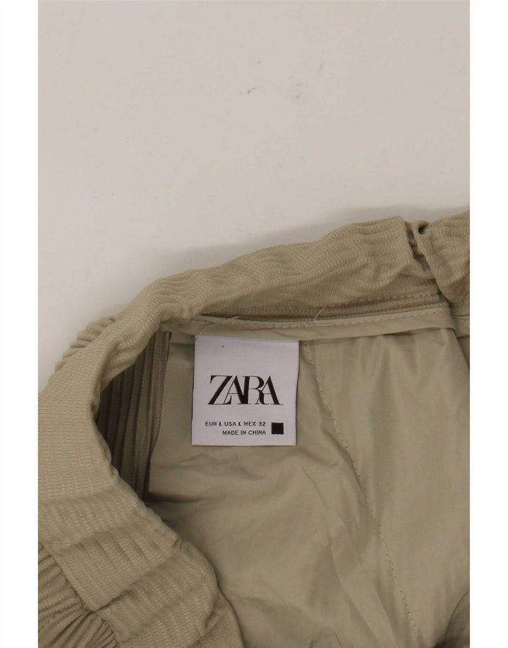 Shorts femininos de veludo Zara grandes W32 bege