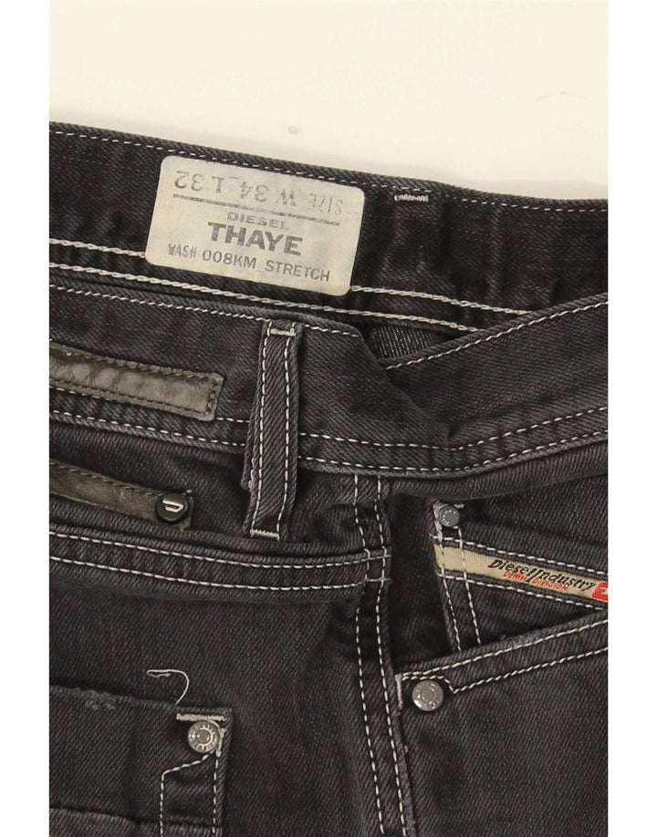Diesel Masculino Thaye Slim Jeans W34 L32 Algodão Cinza