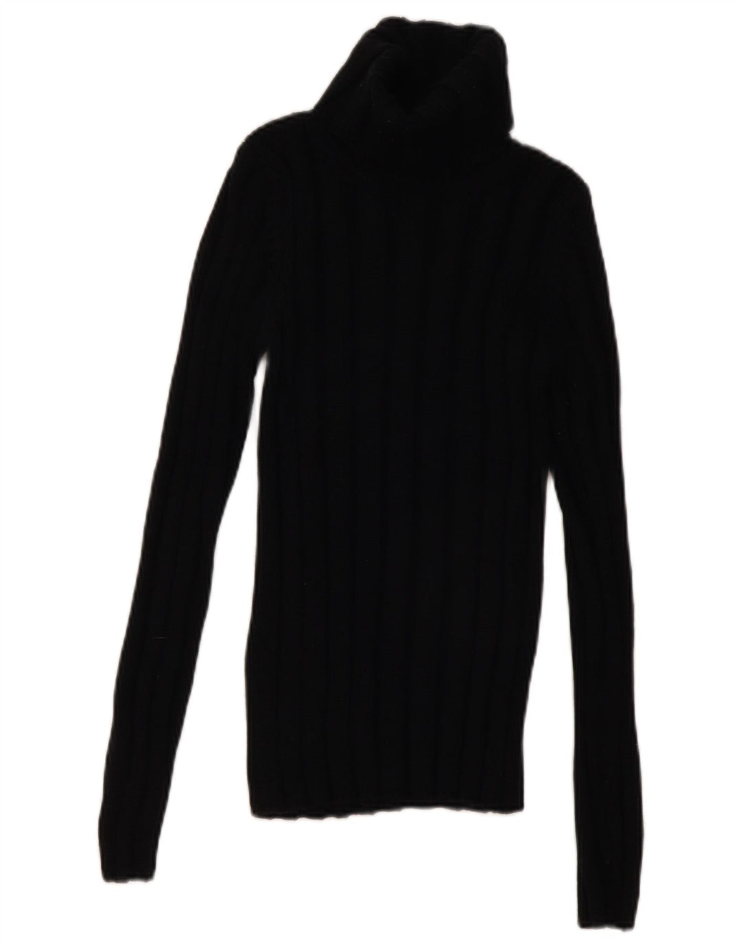 Suéter feminino Hugo Boss com gola redonda Reino Unido 8 lã preta pequena