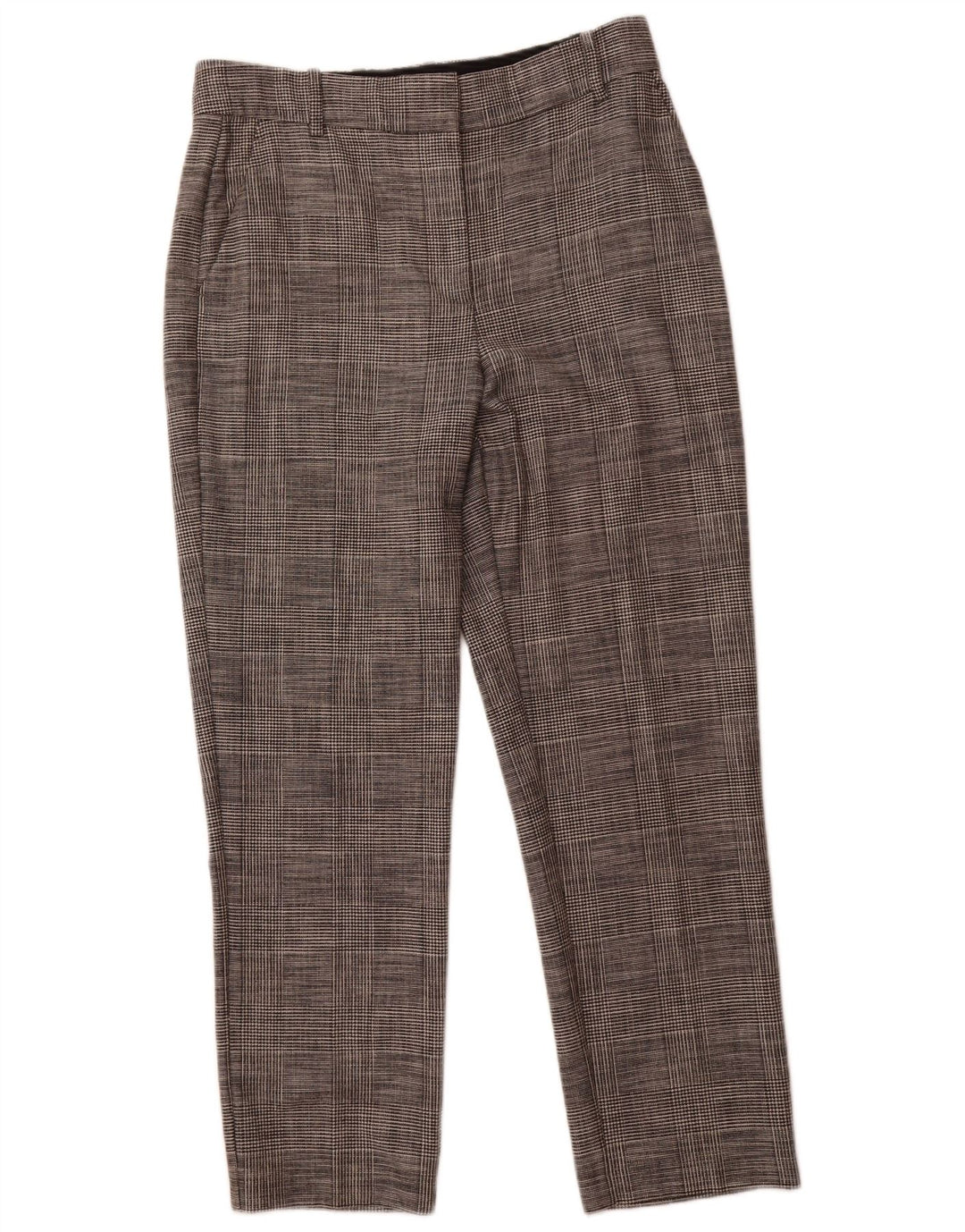 Calça feminina REISS cintura alta Reino Unido 12 médio W32 L28 cinza