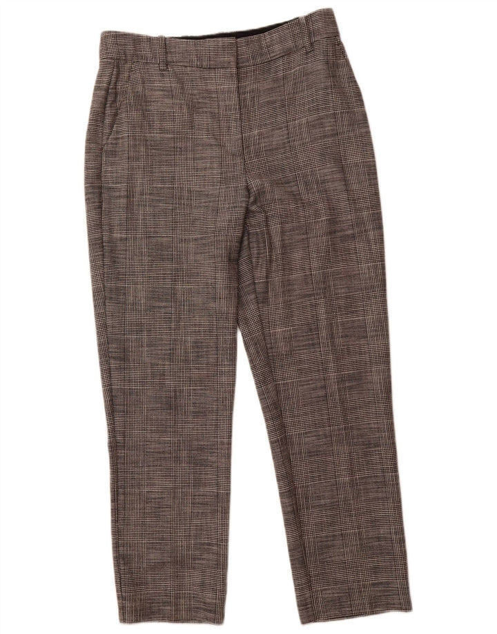 Calça feminina REISS cintura alta Reino Unido 12 médio W32 L28 cinza