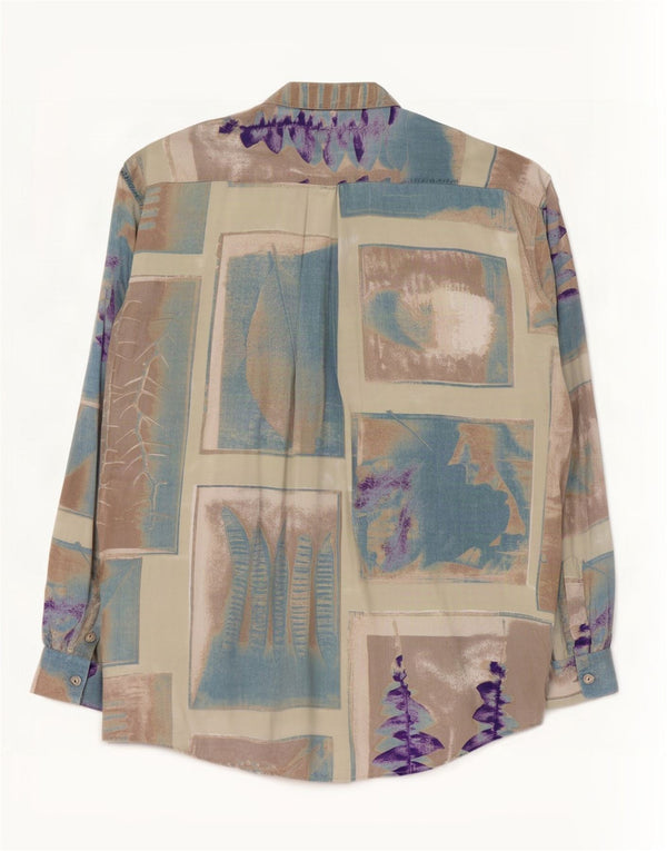 Camisa masculina BOOGIE grande patchwork azul