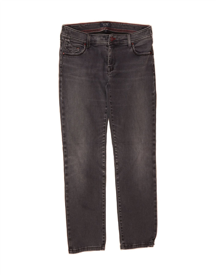 ARMANI Womens Straight Jeans W29 L27 Grey Cotton Vintage Armani and Second-Hand Armani from Messina Hembry 