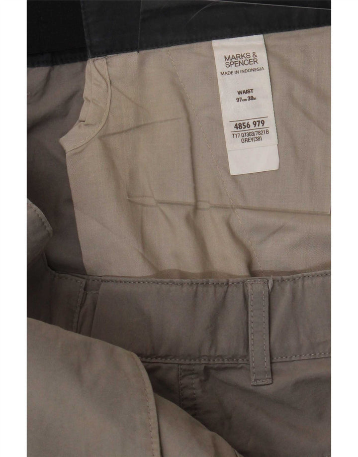 Shorts cargo masculino Marks & Spencer XL W38 algodão cinza