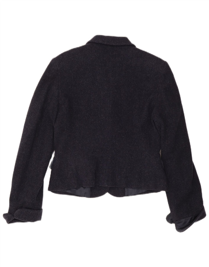 Jaqueta blazer feminina de 3 botões IT 46 grande lã azul marinho MAX & CO.