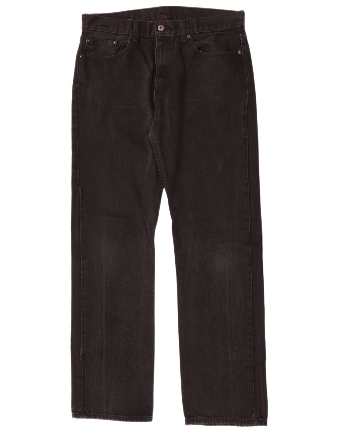 Calça jeans reta masculina Levi's W34 L34 algodão preto