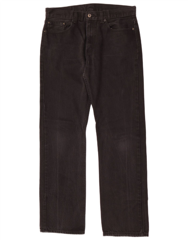 Calça jeans reta masculina Levi's W34 L34 algodão preto