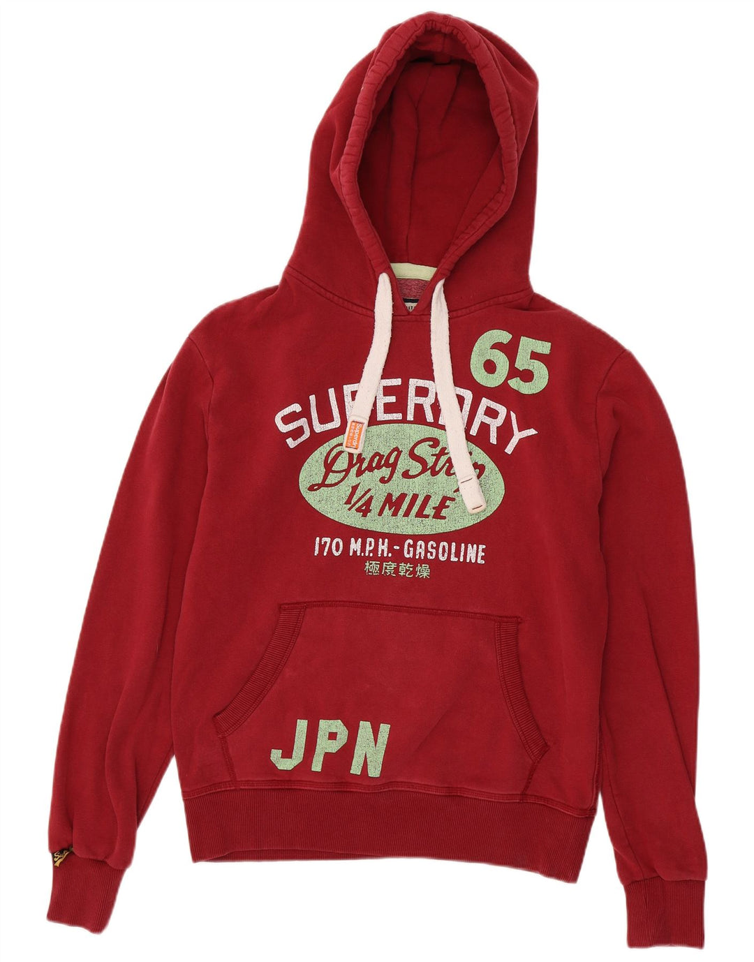 Superdry Mens Graphic Hoodie Jumper Médio Algodão Vermelho