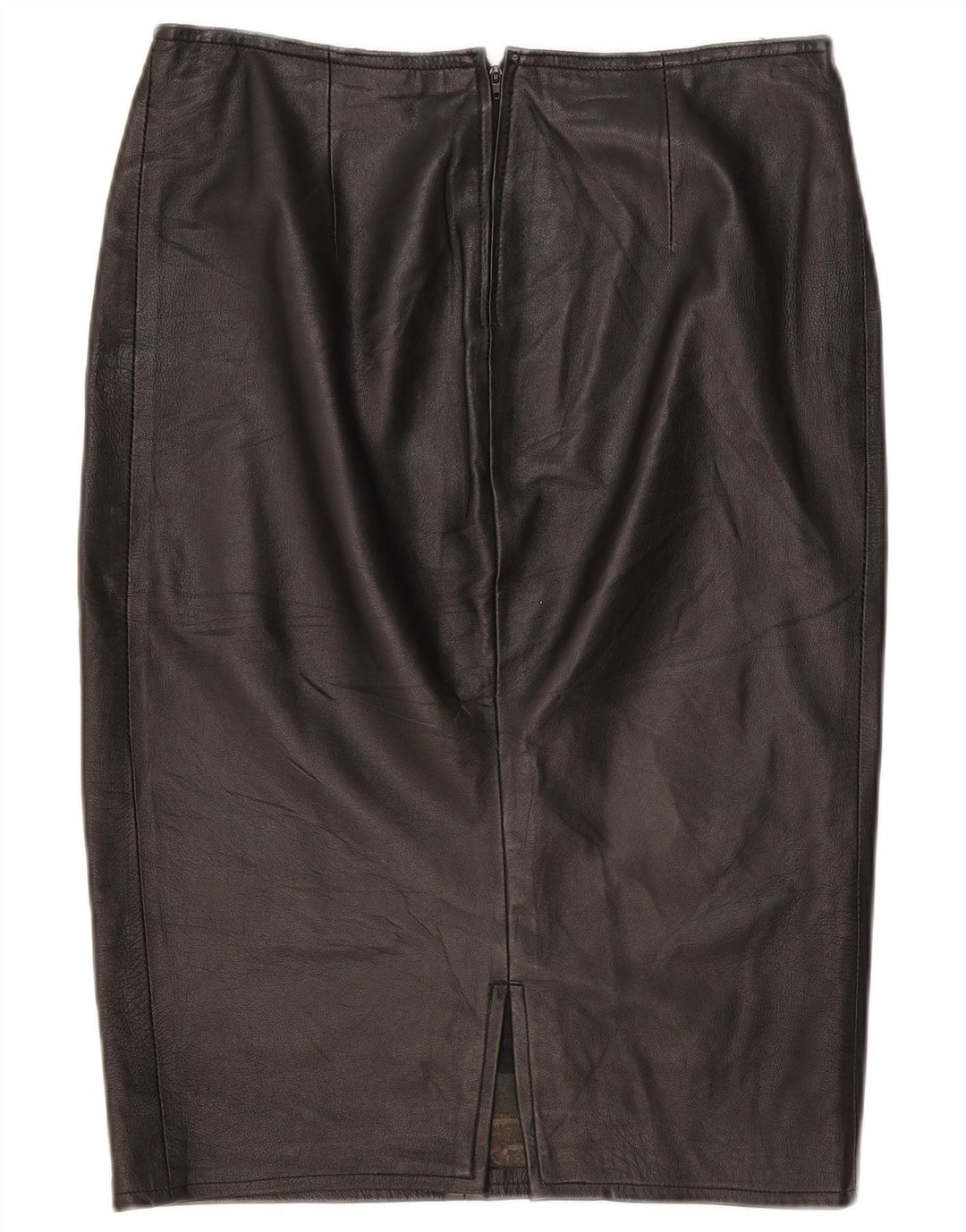 Saia de couro feminina vintage W32 grande preta