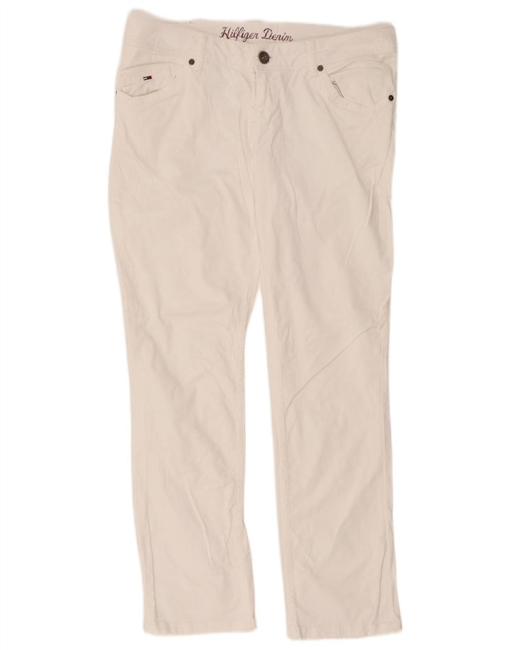 Tommy Hilfiger Masculino Slim Jeans W34 L34 Algodão Branco