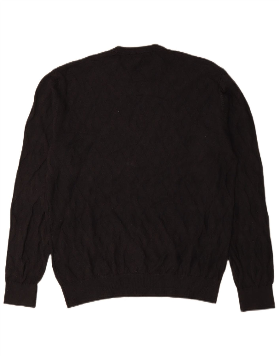 Suéter masculino Emporio Armani com gola redonda e viscose cinza médio