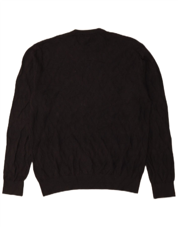 Suéter masculino Emporio Armani com gola redonda e viscose cinza médio