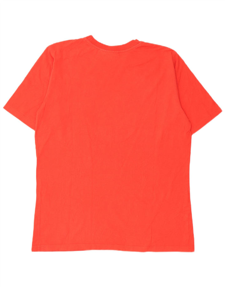 Puma Mens Graphic T-Shirt Top Médio Algodão Vermelho