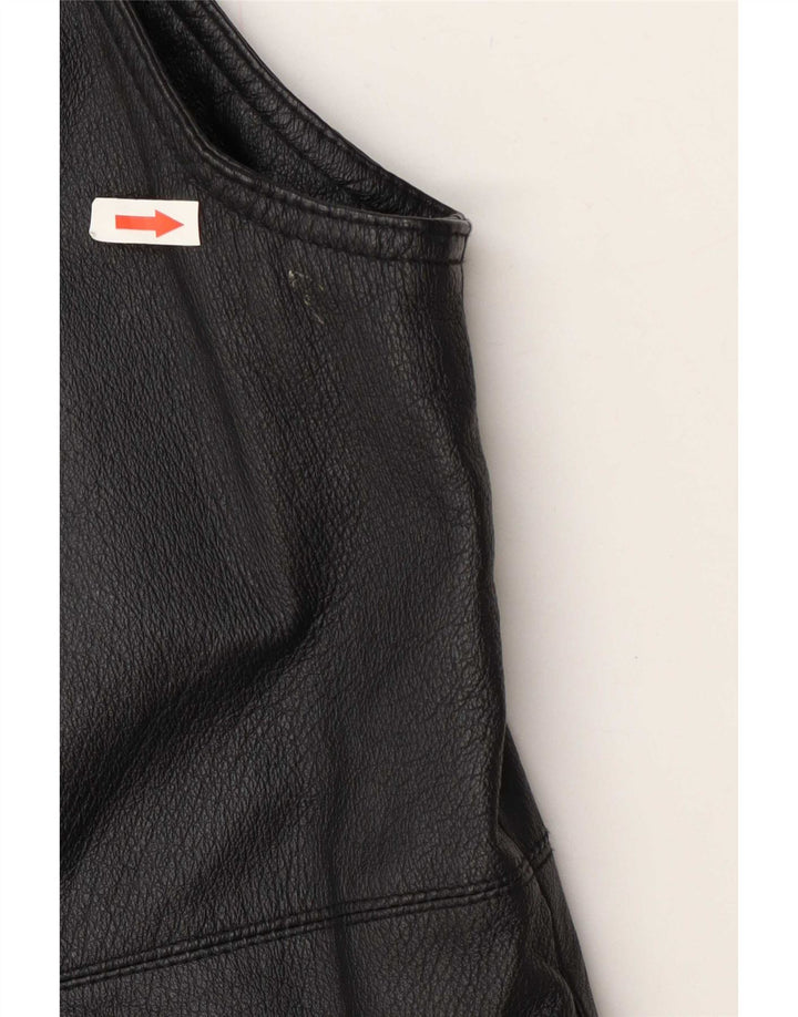 Colete feminino Canda By C&A de couro UK 20 2XL preto