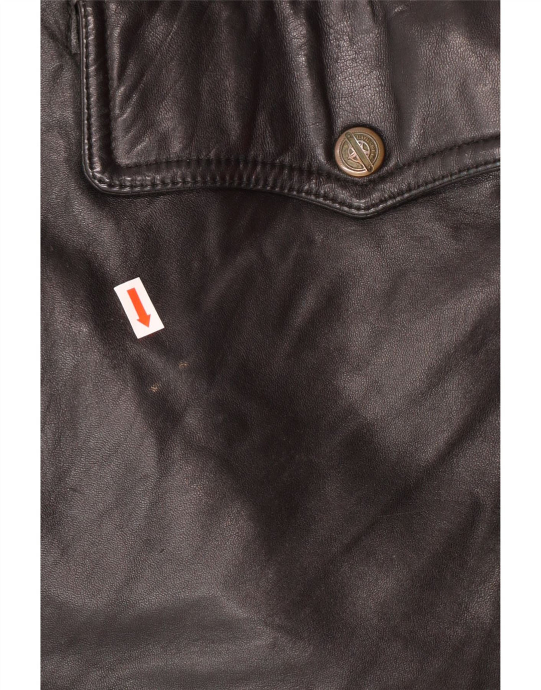 Jaqueta de couro masculina VINTAGE IT 54 2XL couro preto