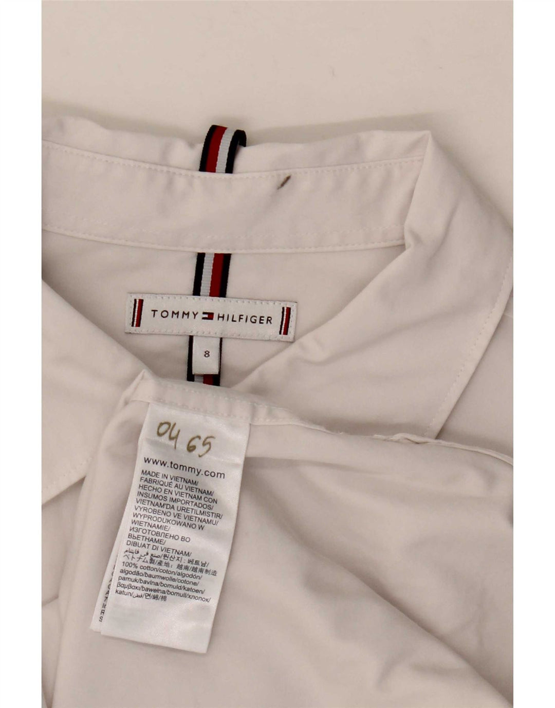 Camisa feminina Tommy Hilfiger US 8 médio algodão branco