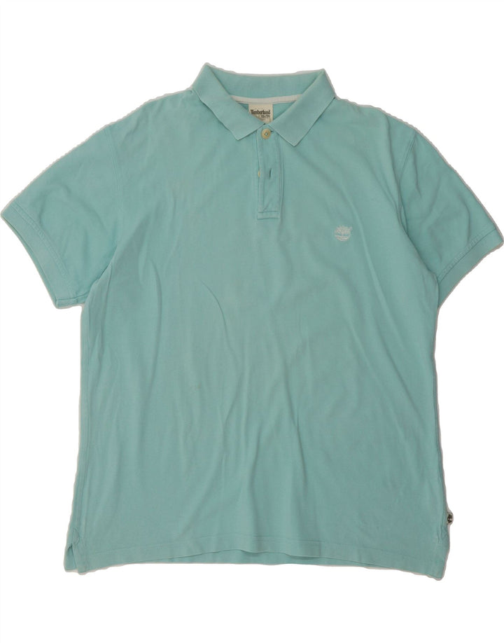TIMBERLAND Mens Regular Fit Polo Shirt XL Turquoise Cotton Vintage Timberland and Second-Hand Timberland from Messina Hembry 