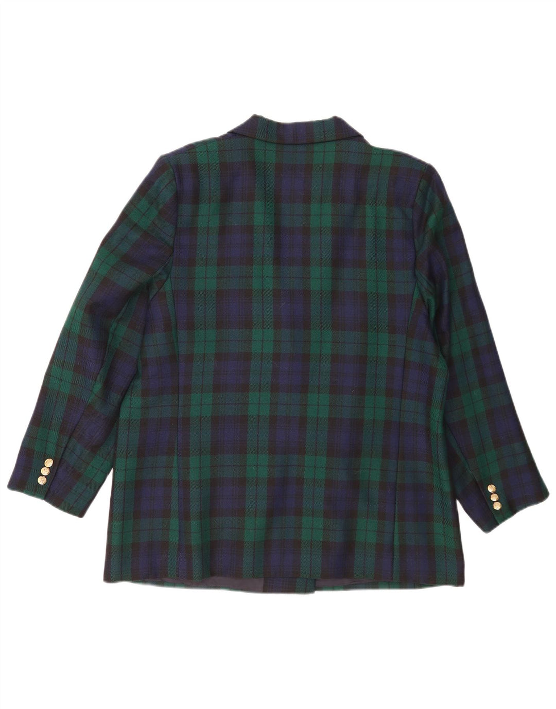 Jaqueta blazer masculina Marks & Spencer com peito duplo Reino Unido 44 2XL verde xadrez