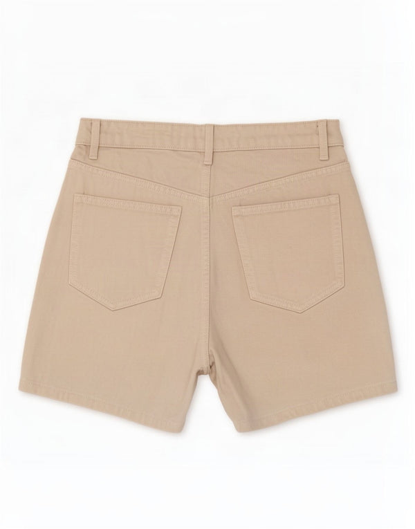Zara Shorts jeans feminino de cintura alta EU 36 XS W26 bege