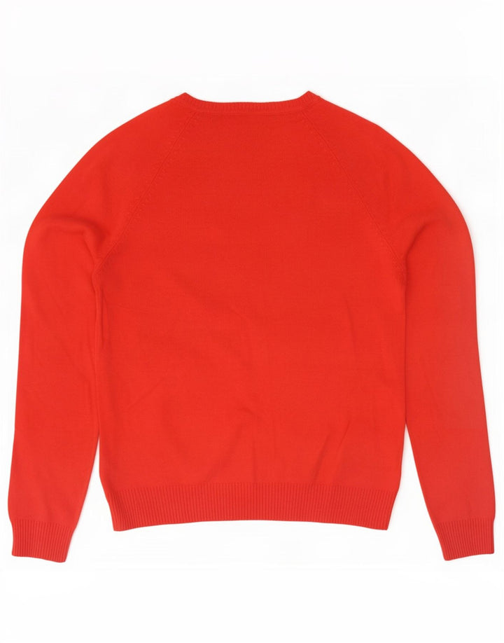 Suéter feminino Zara com decote em V UK 10 pequeno vermelho