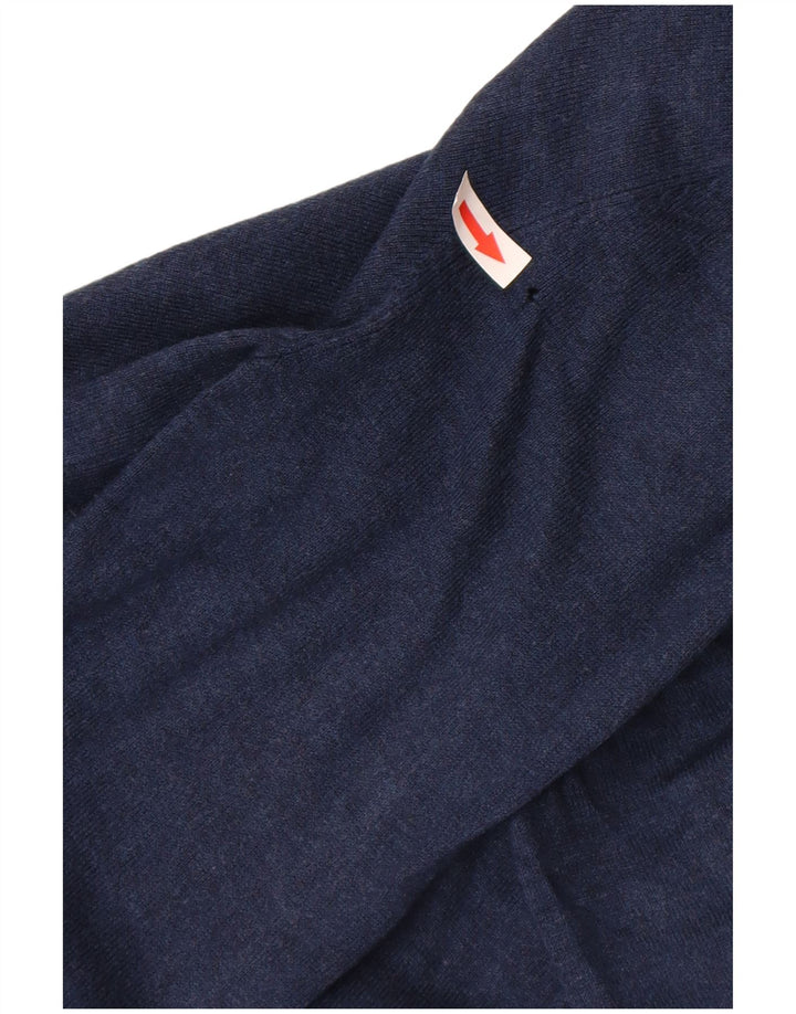 Suéter cardigã feminino Marks & Spencer Reino Unido 10 pequeno azul marinho viscose