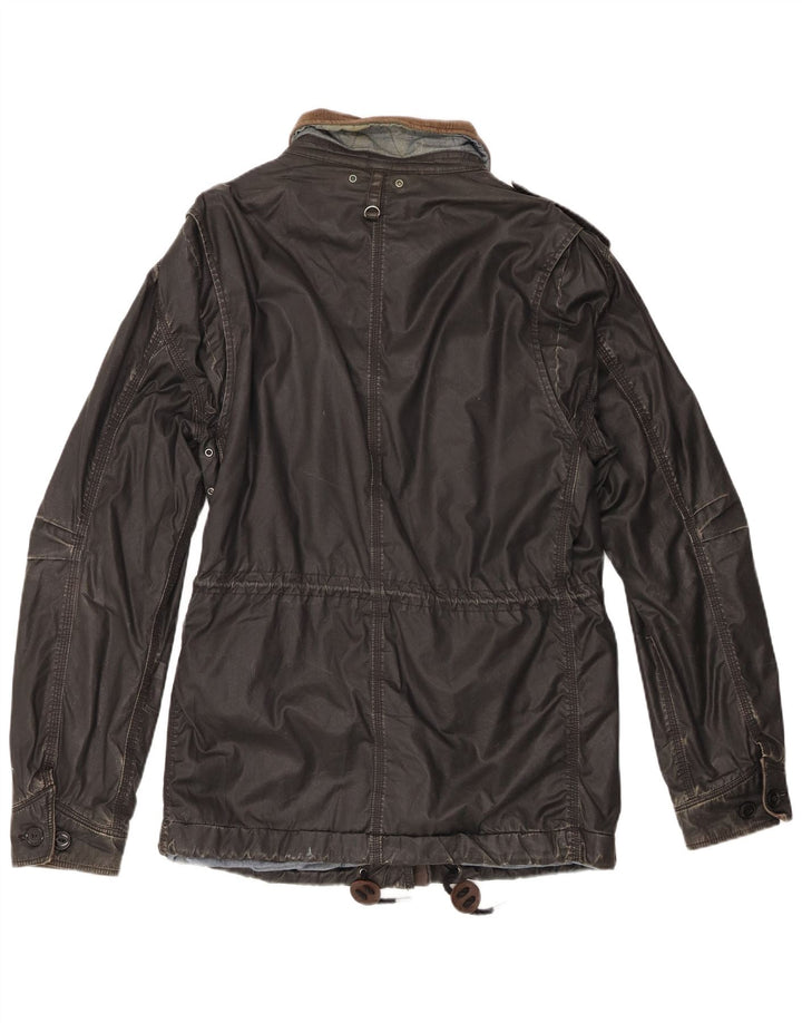 Jaqueta militar masculina Levi's UK 40 grande algodão preto