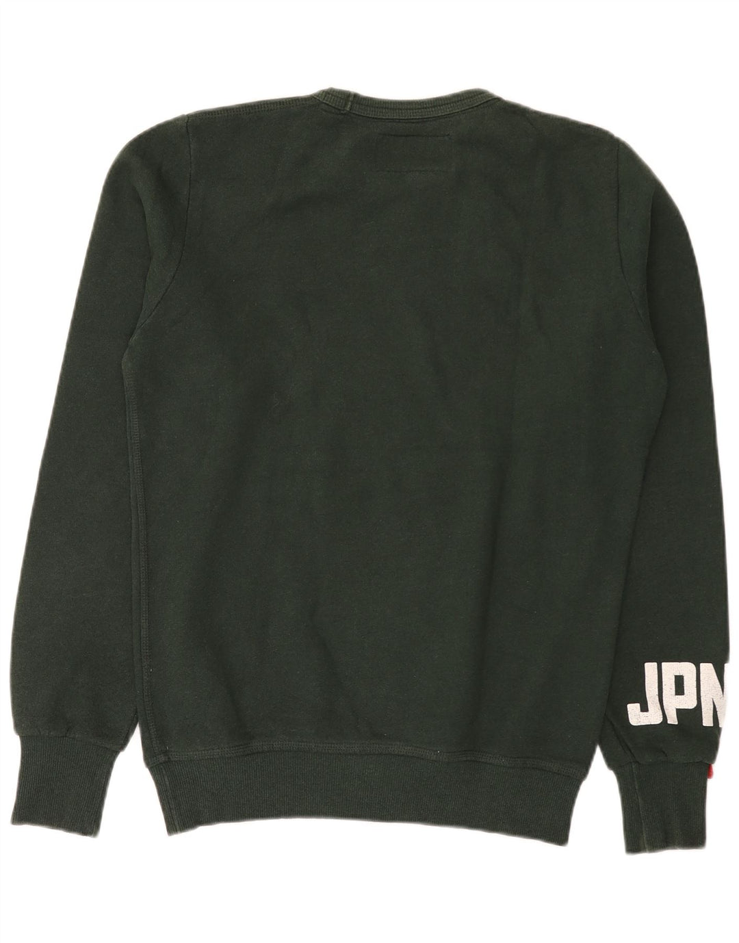 Superdry moletom gráfico masculino jumper médio algodão verde