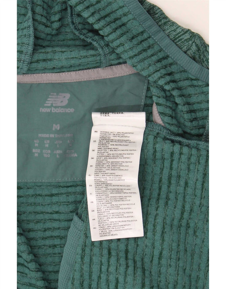 Jaqueta masculina com capuz New Balance poliéster manchado verde médio