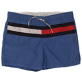 Shorts de natação masculino Tommy Hilfiger pequeno azul colorblock nylon